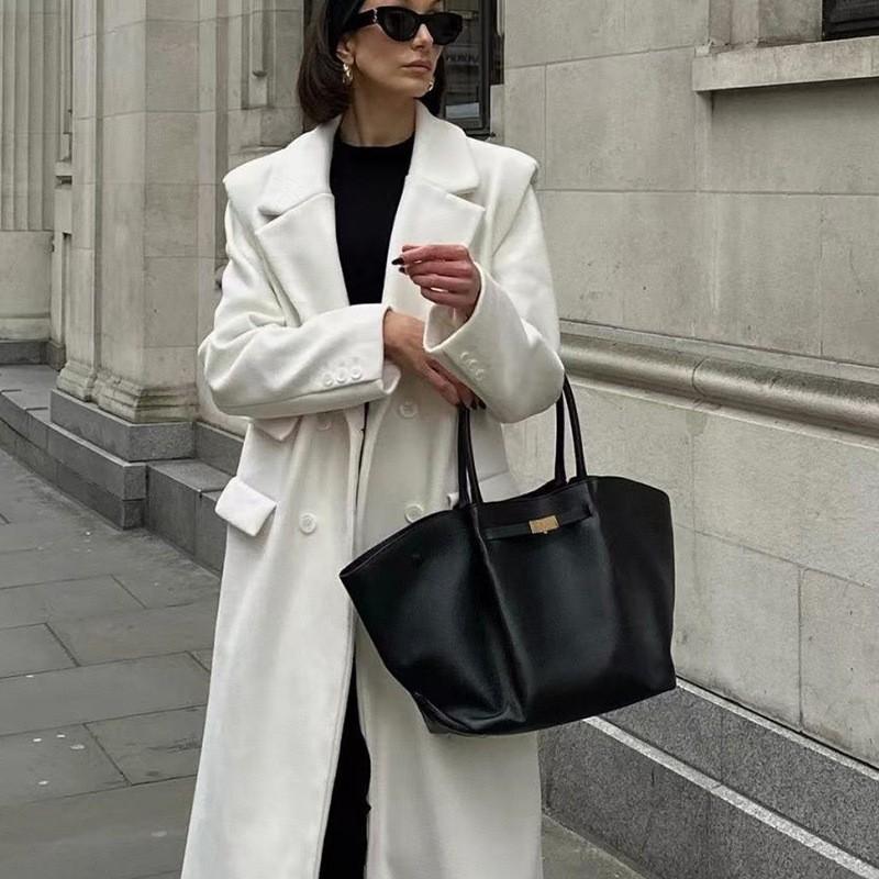 High-end Wing Bag Leather Women's Soft Fashionable Tote 2024 Portable Briefcase