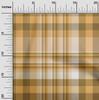 oneOone Cotton Flex Dark Beige Fabric Plaid Sewing Material Print Fabric By The Yard 40 Inch