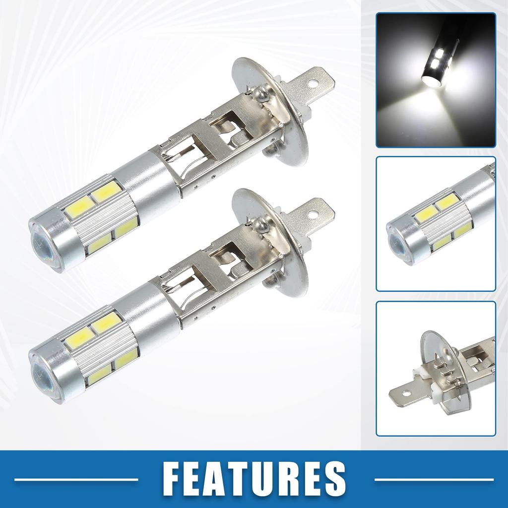 A Pair ABSOPRO Fog Lamp LED H1 Fog Lamp Bulb Headlight Bulb 5730 Chip