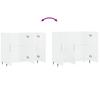 Sideboard White 90x34x80 cm Particleboard