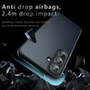 For Samsung Galaxy S25 FE Case Skin-Touch TPU + PC Matte Phone Back Cover, Transparent Black