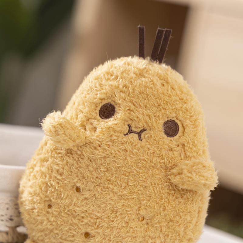 Kawaii Yellow Potato Shaped Plush Pillow Soft Toy for Girlfriend Decorative Potatos Adornment for Bedroom Gift Idea