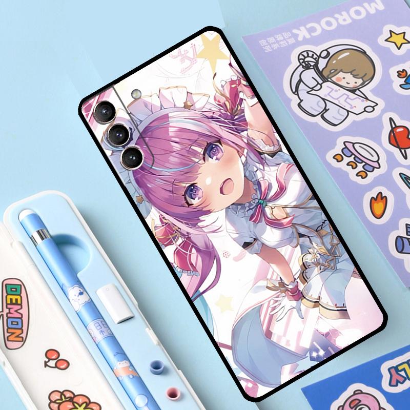 

Minato Aqua Hololive Case For Samsung Galaxy S25 Ultra S23 S21 S20 S24 S22 Ultra S9 S10 Plus S25 FE Cover Coque Galaxy S25Ultra