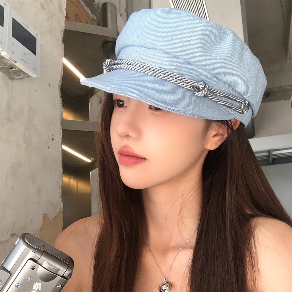 Breathable Women Summer Hat Metal Buckles Embellishment Adjustable Fit For Beach Travel And Casual Outings