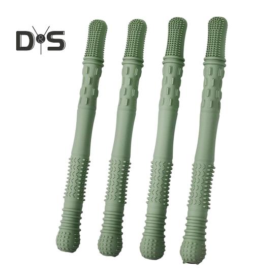 4Pcs Silicone Chew Stick Food Grade BPA Free Reusable Stress Relief Sensory Oral Motor Chewable Stick Toy for Special Needs Chewers