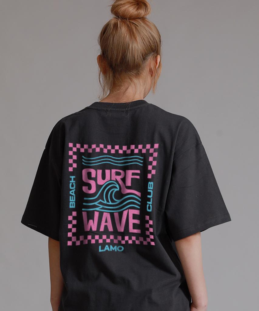 LIKE THE MOST Surfing Ramo Oversized Short Sleeve T-Shirt_Charcoal