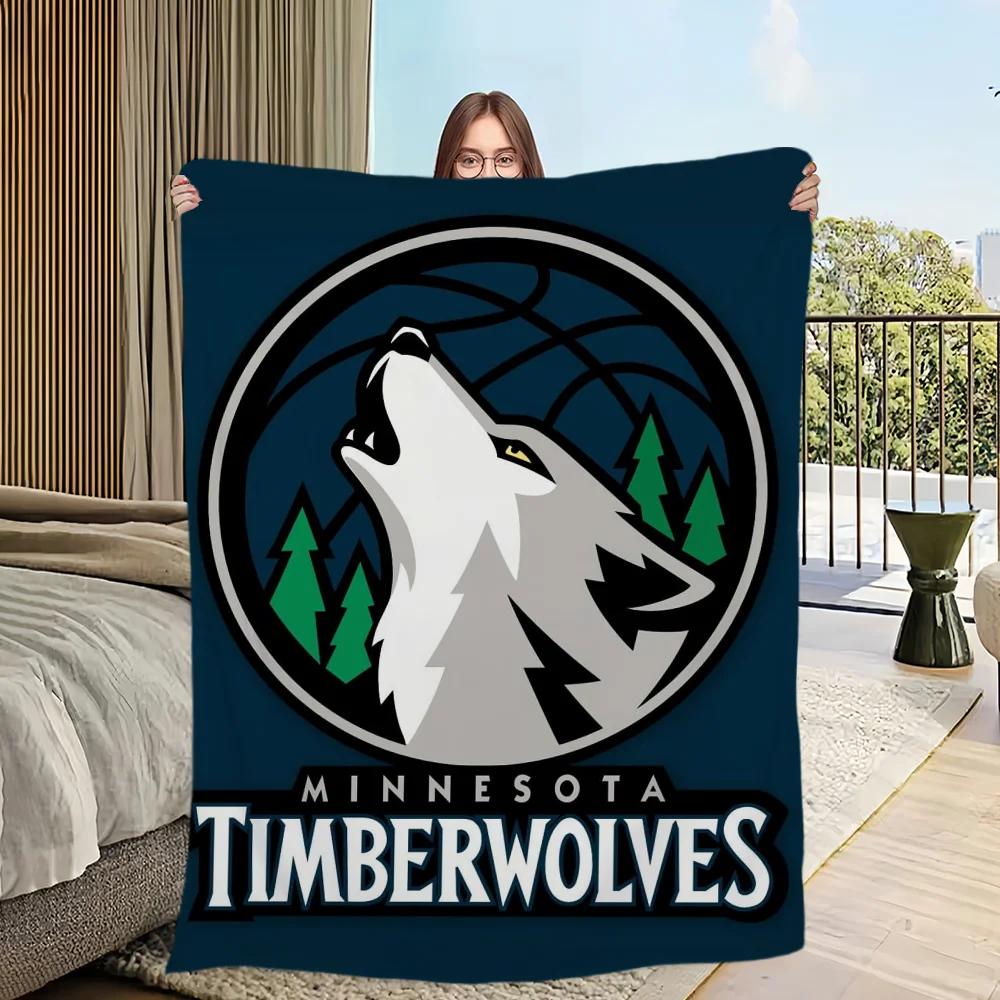 Minnesota Timberwolves Kuscheldecke Weich Gemütlich für Wohnzimmer Schlafzimmer Büro Perfektes Geburtstagsgeschenk für Kinder und Fans