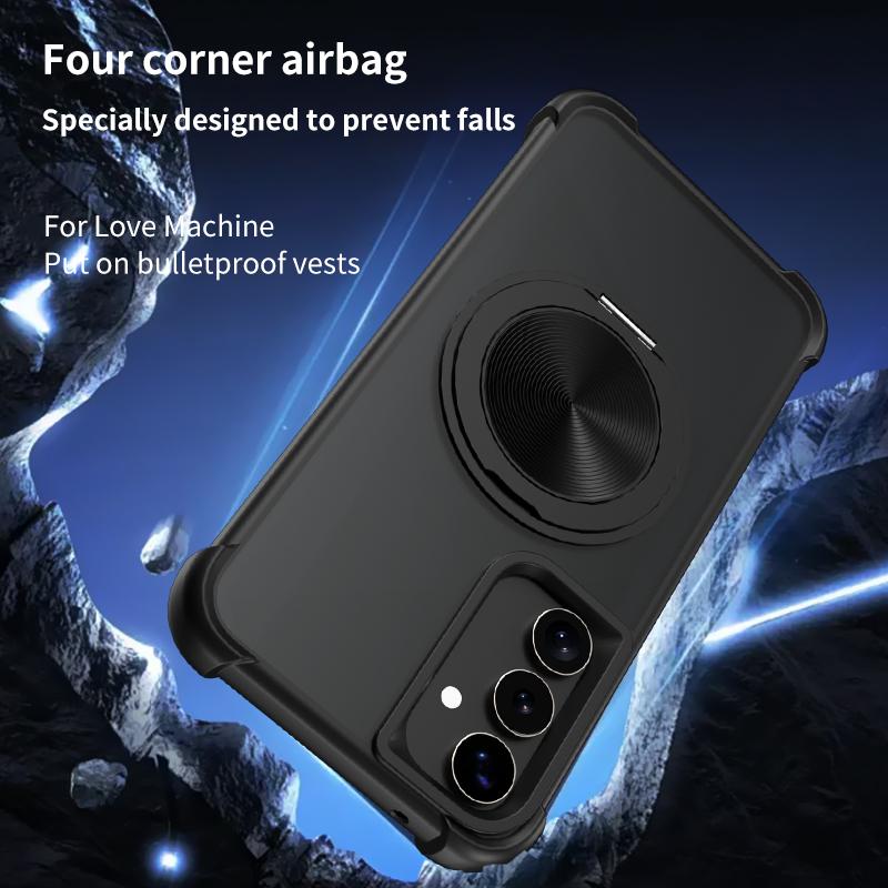 For Samsung Galaxy S25+/S24+ Magnetic Case CD Vein Kickstand TPU + PC Phone Cover