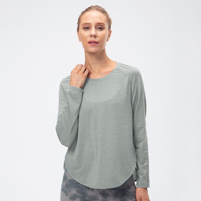 Women's Slimming Long Sleeve Quick-Dry Yoga Shirt for Running & Training
