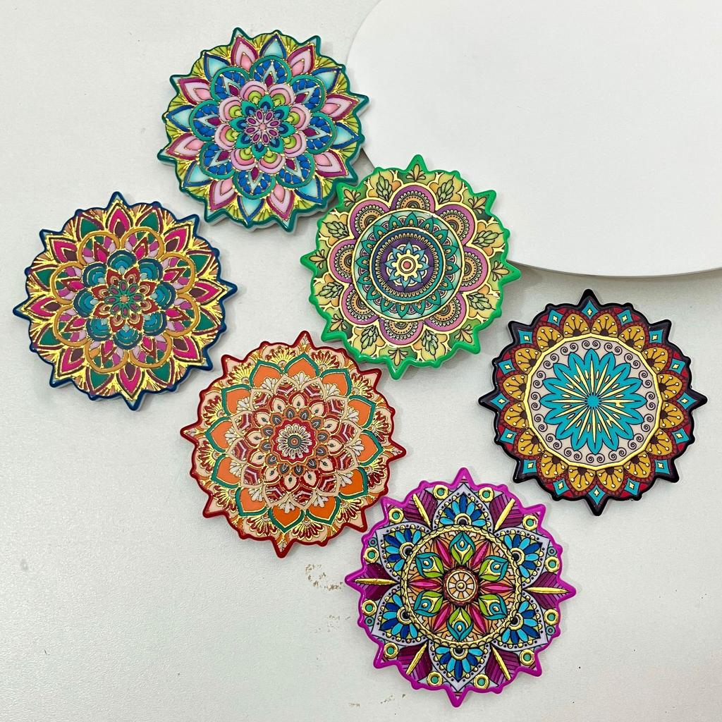 New Possinian style embossed bronzing process melamine refrigerator sticker hot-selling synthetic resin decorations