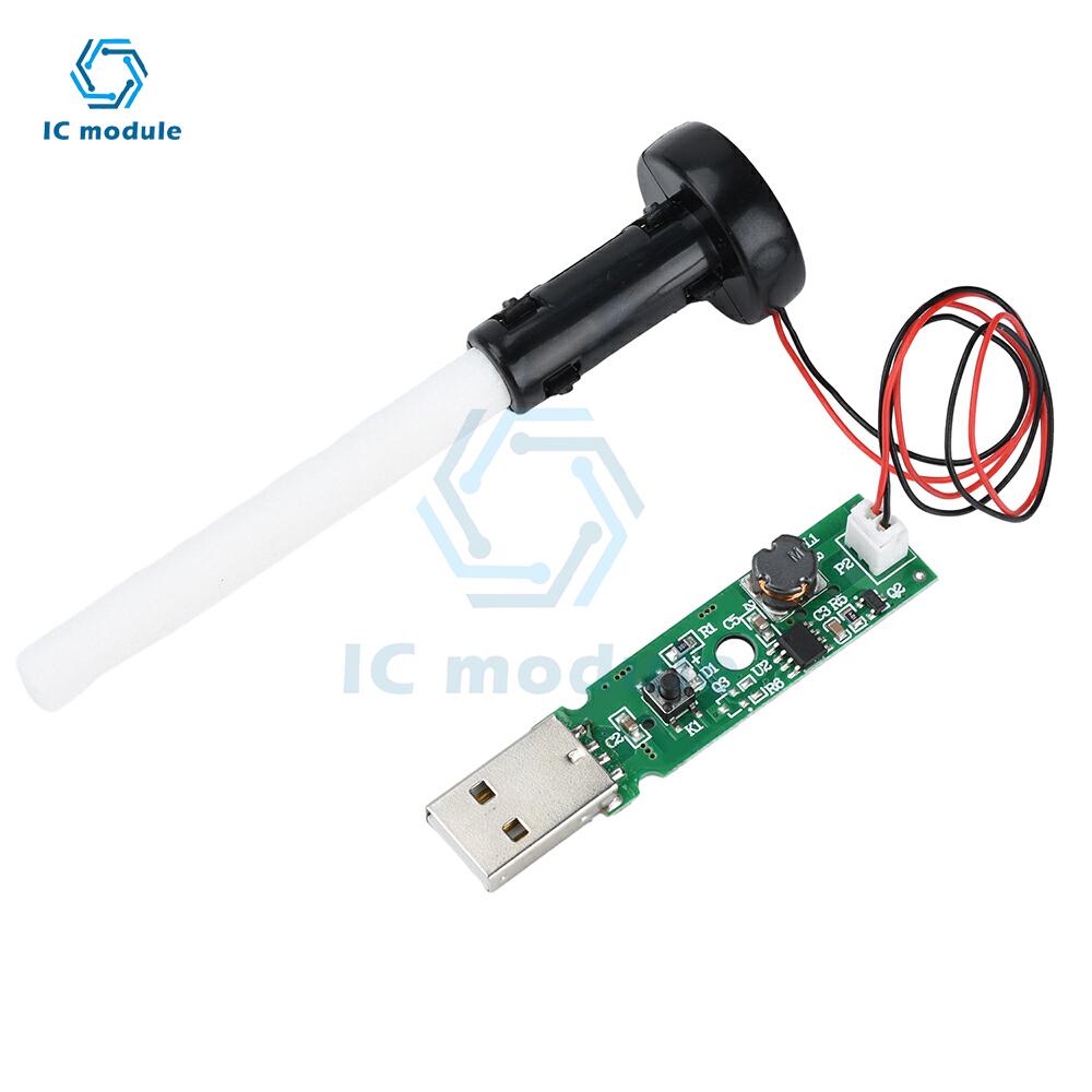 1.5-2W USB Mini Tek Sprey Nemlendirici Atomizasyon Modülü Ultrasonik Atomize Edici Nemlendirici Modülü Hava Atomizasyon Sürücü Kartı