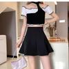 2026 Summer Petite High-Waisted A-Line Black Umbrella Skirt - Slimming & Anti-Exposure Design