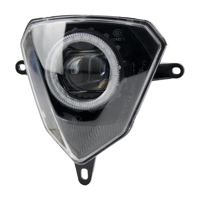 Motorcycle V6 Headlight APP Control Angel Eye Light Pit Dirt Bike For Beta 50 125 250 300 Universal Mounting Accessories Racing