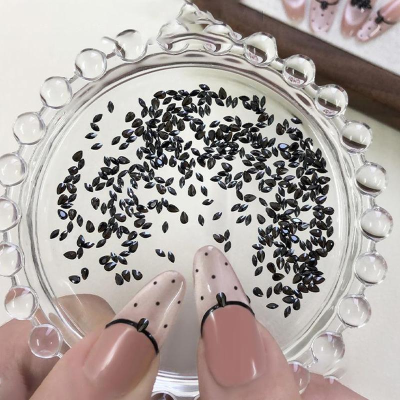 50Pcs Teardrop Shape Mini Flat Bottom Diamond Nail Art Accessories Super Flash Mixed   Nail Art Accessories