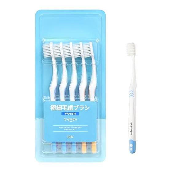 by Amazon Extra Fine Bristle Toothbrush Soft Set of 10