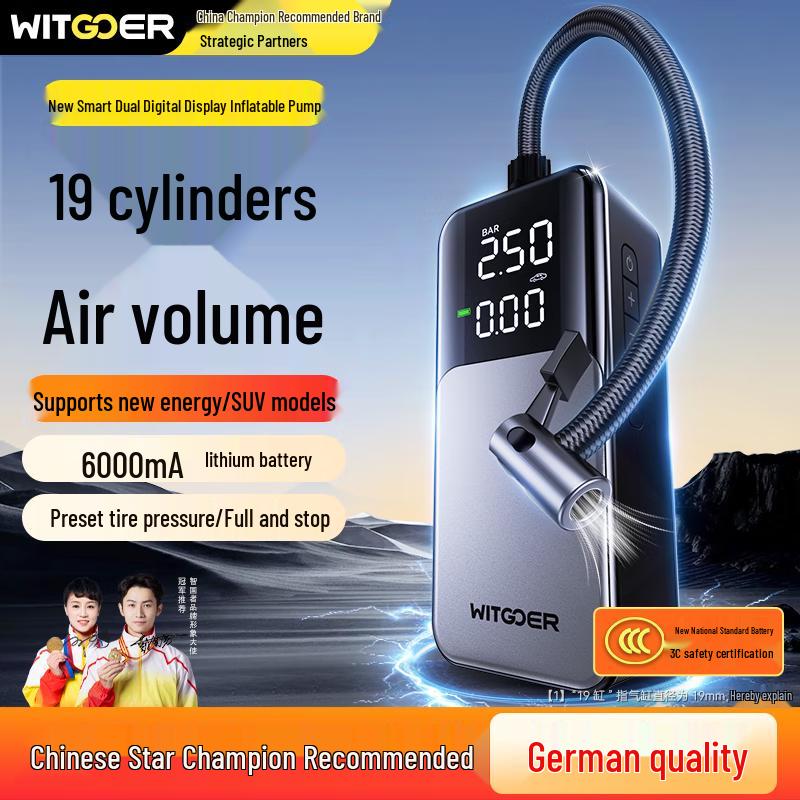 Portable Wireless Electric Tire Inflator with Digital Display