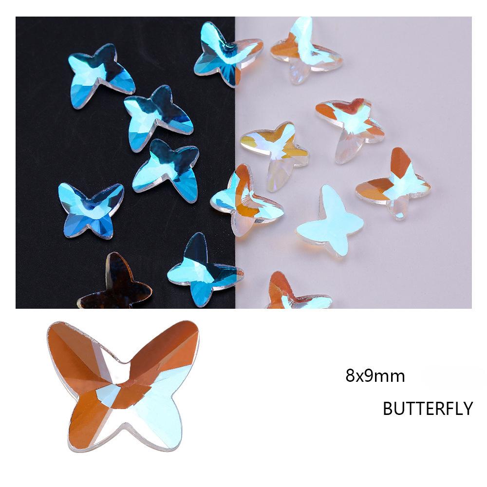 Elektrokaplama Aurora Ab Tırnak Sanatı Elmas Xiaohongshu Sıcak Elf İnternet Ünlü Düz Tabanlı Özel Şekilli Elmas