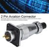 WS16 2 Pin Aviation Connector Adapter AC 500V 10A Waterproof Aviation Plug Socket Metal Threaded Zinc Alloy Power Connector