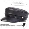 Fashionable M Decorated PU Leather Navy Cap Women Outdoor Leisure Travel Hat Flat Top Beret Caps Painter Newsboy Hats Ivy