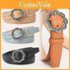 Damen Vintage Blumenmuster Pu-Gürtel Mit Legierungsschnalle Für Freizeit- Und Bürokleidung