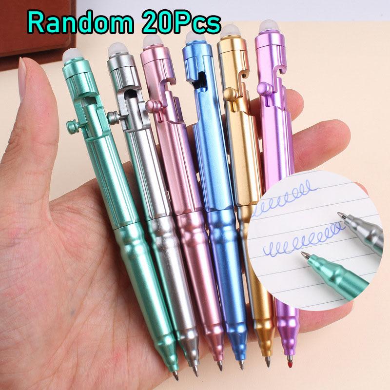 2Pcs Creative Erasable Ballpoint Pen with Erasable Tip, Gradient Color Press Ballpoint Pen School Stationery Writing Supplies Random style 2Pcs