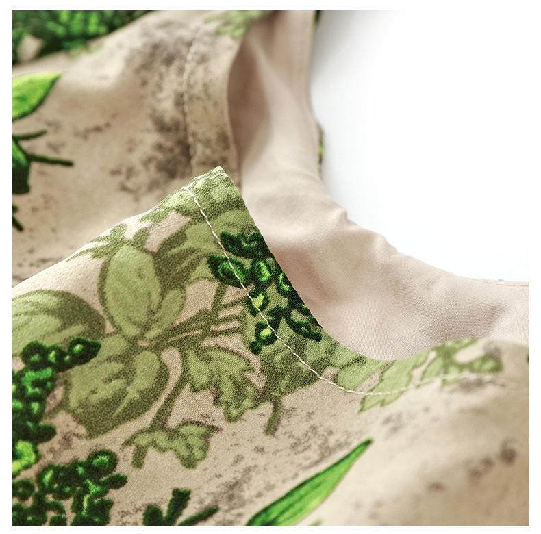 Sweet V-Neck Puff Sleeve Floral Tie-Back Dress