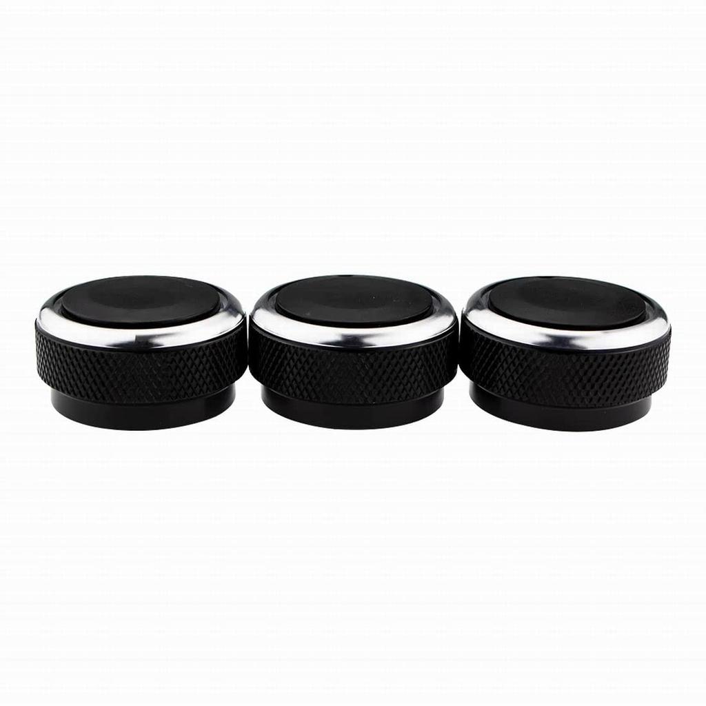3pcs/set Air Conditioner Knob Aluminum Alloy AC Knob Heat Control Button for Toyota Corolla EX Black Accessories