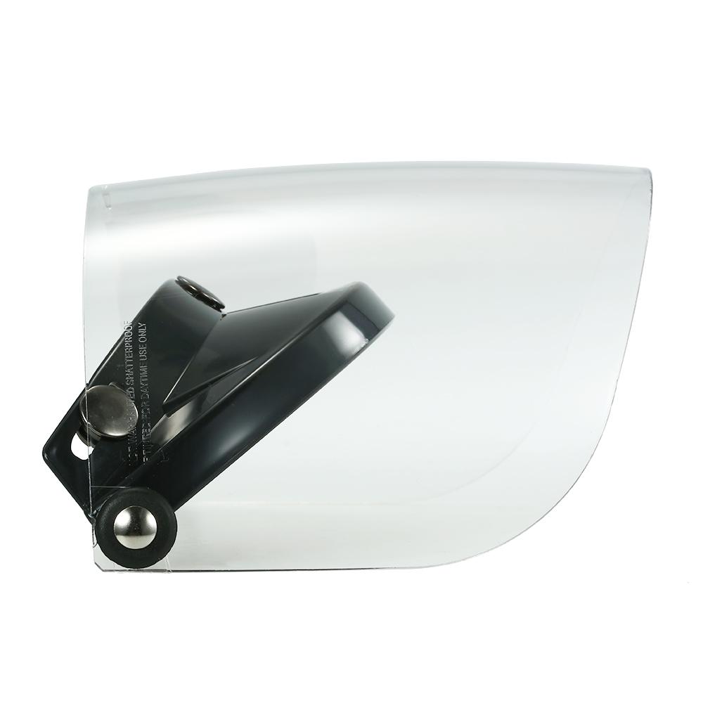Universal 3 Snap Flip Up Visor Shield Lens for Retro Open Face Motorcycle Helmet