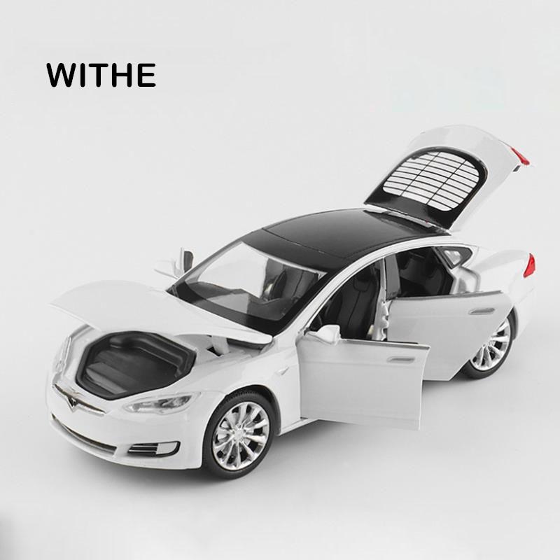 1/32 Tesla MODEL S Legering Auto Model Diecasts & Speelgoedvoertuigen Speelgoedauto's Gratis Verzending Kinderspeelgoed voor Kinderen Geschenken Jongens Speelgoed
