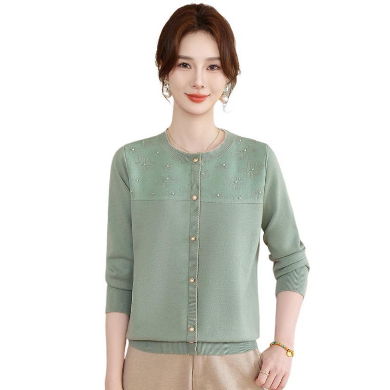 Women's Pullover Mother-in-law Clothes Autumn and Winter Thickened Mother Sweater Medium Women's Knitted Top