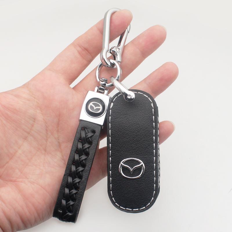 2025 Hot Leather Car Key Case Holder Key Cover Accessories For Mazda 3 6 Cx30 Cx9 Cx5 Cx8 MX5 MX30 X5 X9 S30 Key Cover Demio Ate