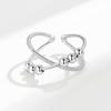 Minimalist Double Layer Cross Rotating Ring For Women Anxiety Relief Fidget Spinner Jewelry Simple Elegant Turnable Band