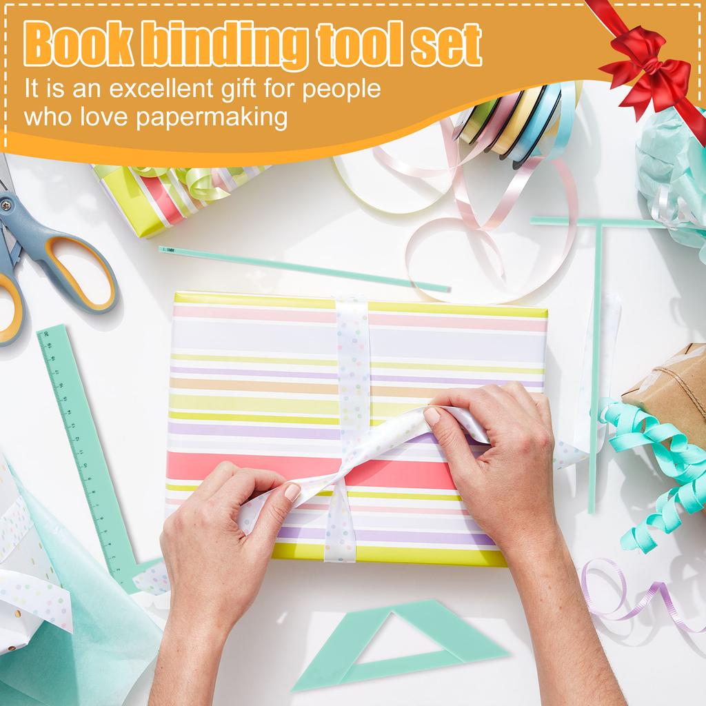 Buchbinden Einfaches Scrapbooking-Werkzeug Kunststoff-Positionierer-Lineal für effiziente Produktion Praktische Bindevorrichtung für Handbuch