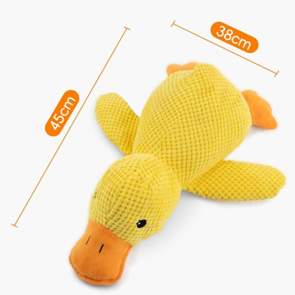 Pet Plush Toy Calming Stuffed Duck Toys Chew Toy Sleeping Ducks Bite Resistant Teeth Grinding Sound Relief Duck Sound Pet Toys