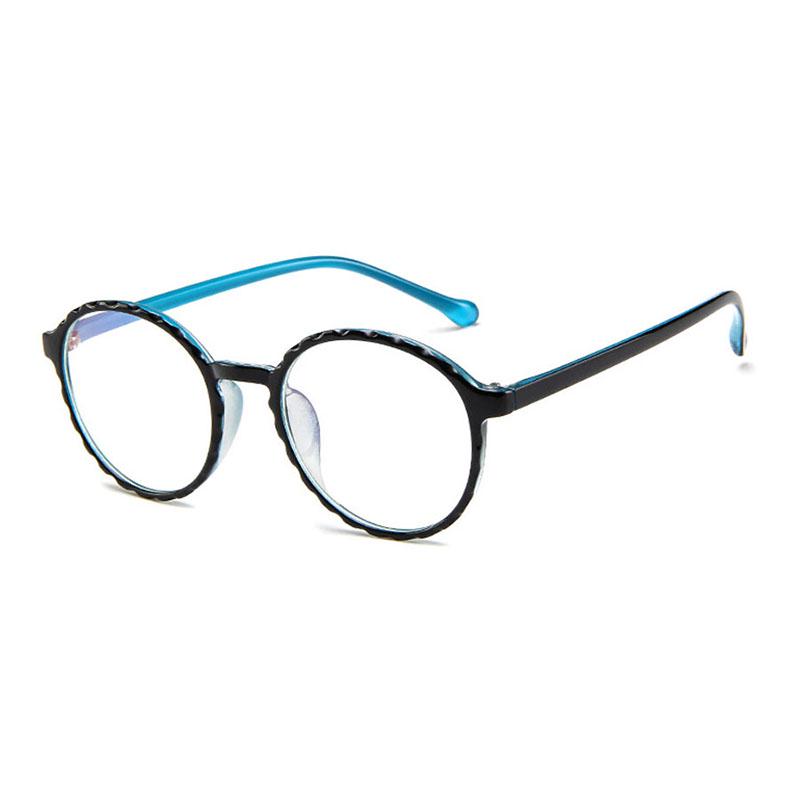 round blue eyeglasses