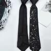 Y2K Girl Tie for Theme Party Knotfree Neck Tie with Pin Decors School Event Shirt Tie for Everyday Use Uniform Accessory
