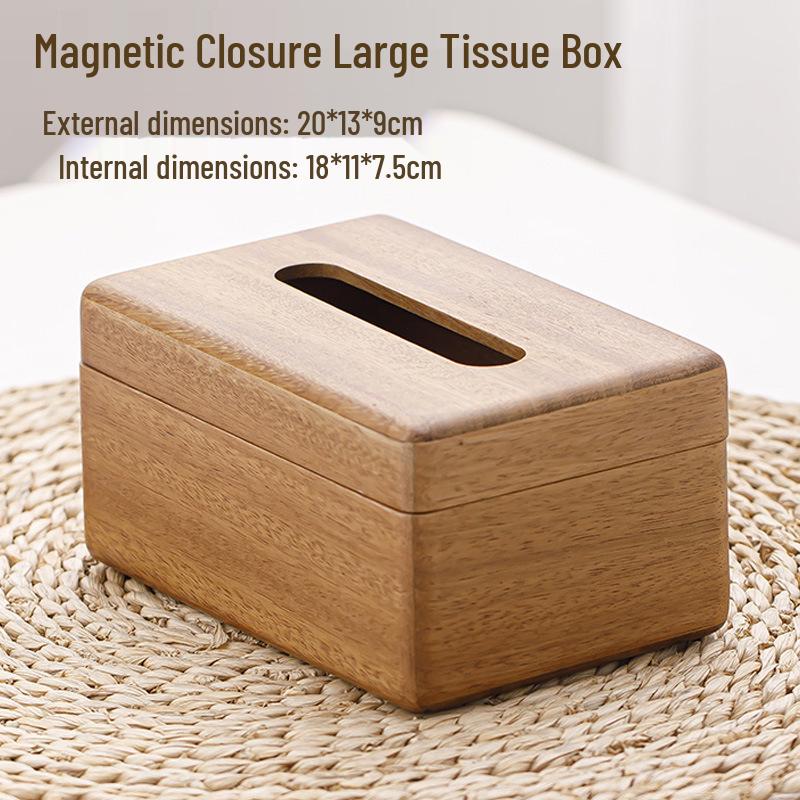 Walnut Wooden Tissue Box: Elegant Pull-Out Napkin Storage for Living Room, Coffee Table, Restaurant, Hotel, or New Chinese Style Decor.