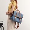 2024 Summer New Briefcase Denim Backpack Handheld Single Shoulder Crossbody Bag Multi-use Bag Laptop Bag Women's Bag
