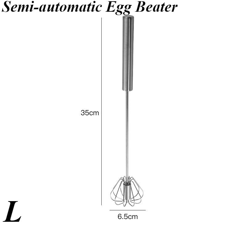 Egg Beater Stainless Steel Manual Mixer Self-Turning Cream Utensils Kitchen Mixer Egg Tools