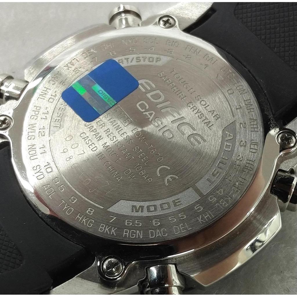 Used CASIO EDIFICE EQW-T670PB-1AJF Solar Radio-Controlled Watch