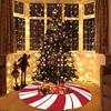 1PC Candy Christmas Tree Skirt Snowflake Christmas Decoration Skirt Christmas Holiday Short Plush New Year'S Party Double Swirl