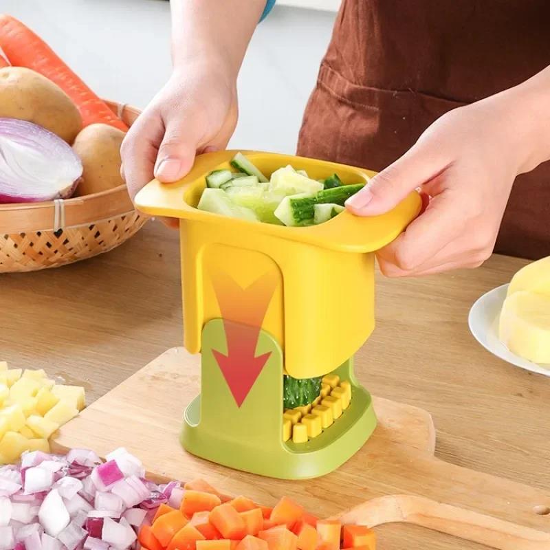 Multifunctional Vegetable Chopper Hand Pressure Onion Diced French Fries Cutter Kitchen Gadget Cucumber Slicer Kitchen Tools 3