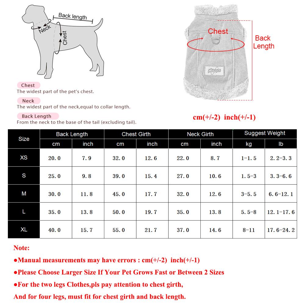 Winter Dog Clothes For Small Dogs Warm Thick Pet Jacket Coat With D-ring Chihuahua French Bulldog Sleeveless Fleece Vest Sweater