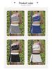 Women's Color Block Strap Skirt & Shorts Set – High Waist, Slimming Yoga Outfit with Contrast Design