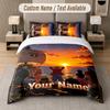 One Piece 3Pcs Bedding Set, Personalized Custom Name Text, 1 Duvet Cover & 2 Pillowcases For Bedroom