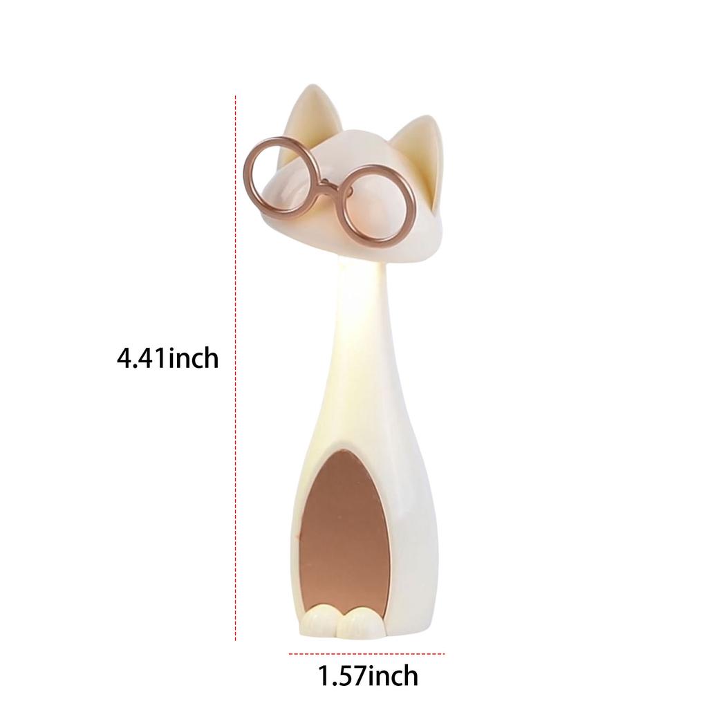 LED Desk Lamp Adjustable Cat Night Light Portable LED Table Light for College Dorm Bedroom Reading