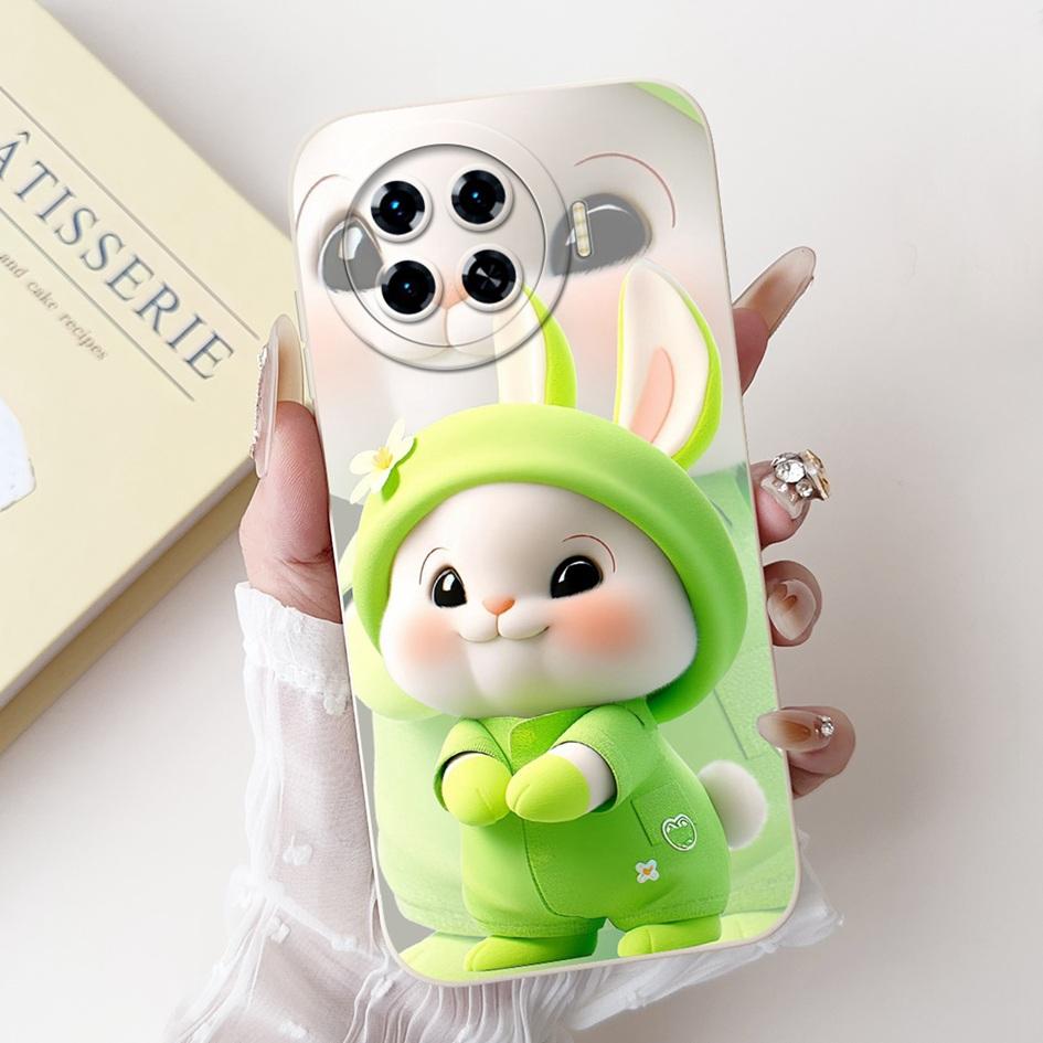 For Tecno Spark 20 Pro+ 2024 Case Fashion Flower Cactus Soft Liquid Silicone Lens Protective Cover on Spark 20 Pro Plus KJ7 Etui