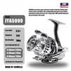 New Electroplated One-Way Seamless Spinning Reel CNC Spool Full Metal Swinging Lightweight Long Distance Fishing Reel with 6+1 Roller Bearings