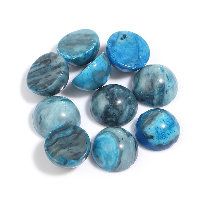 Round Natural Stone Cabochon For Jewelry Making Hemisphere Base Flatback Cameo Diy Handmade Pendant Ring Accessories