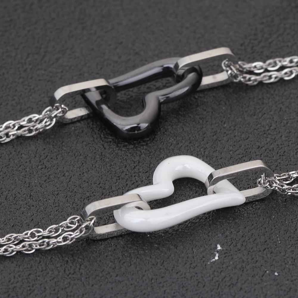 Simple Personality Ceramic Titanium Steel Bracelet Women's Fresh Ceramic Bracelet All-Matching
